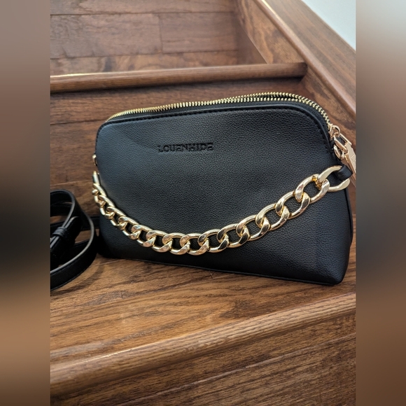 Louenhide Lindy Shoulder Bag, evening bag,  Black Vegan Leather New - Picture 10 of 15